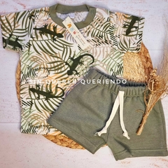 Conjunto Dúo Remera+ Short Rustico con cordón MODELO IGUANAS