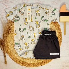 Conjunto Dúo Body Americano + Short Lion Melange