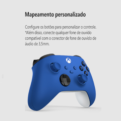 Controle Shock Blue Xbox Sem Fio Compatível Com Pc, Android E Xbox Em Geral - ESFERAZUL DIGITAL