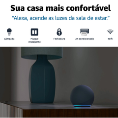 Echo Dot Preto (5ª geração) Smart Speaker com Alexa Amazon na internet