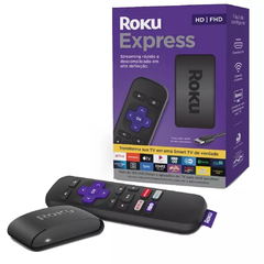 ROKU EXPRESS Player de Streaming Full Hd com cabo HDMI e USB