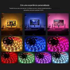 KIT Fita de LED Inteligente Compativel com Alexa e Google RGB USB 5M - ESFERAZUL DIGITAL