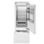 refrigerador de embutir bottom freezer - 473 litros - portas para revestir - abertura p/ direita - 75 cm - 220v - bertazzoni