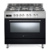 fogão nero argento 5q - forno elétrico - 9 funções - 140l - preto e inox - 90cm - 220v - elanto