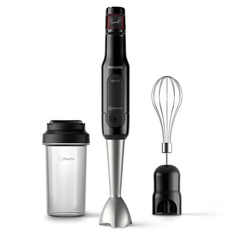 Licuadora de Mano Philips 600W + Vaso C/Tapa + Batidor Negra |E||SJ|ABC//4