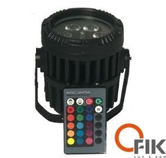 Par Led controle remoto 6X1W Triled 20W - FIK/I-2093