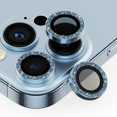 Protector de cámara con glitter iPhone - Unicos Accesorios