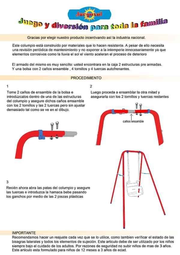 HAMACA BEBE PORTICO SIMPLE JUEGOSOL (Combo)