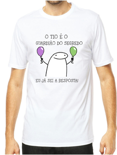 1 Camiseta chá revelação o tio é o guardião do segredo ursinhos lilás e verde flork