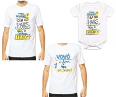 Kit camisetas papai+vovô+filho meu primeiro dia dos pais