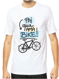 Camisa Personalizada Masculina Pai que ama Bike