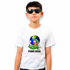 Camisa Infantil Astronauta indo pra Lua com Nome