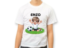 Camisa Infantil menino com a bola e nome