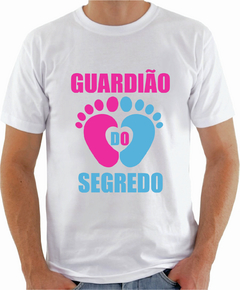 Camisa Masculina Guardião do Segredo Pezinhos Azul e Rosa