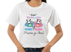 2 Camisas Personalizadas Chá Revelação Papai Mamãe Pandas na caneca - comprar online