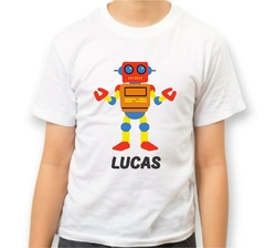 Camisa Personalizada Infantil Robô