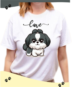 Camisa personalizada love shitzu cachorro dog