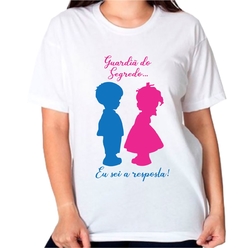 Camiseta guardiã do segredo menino ou menina eu sei a resposta 2605