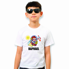 Camiseta Infantil Astronauta Skate com Nome