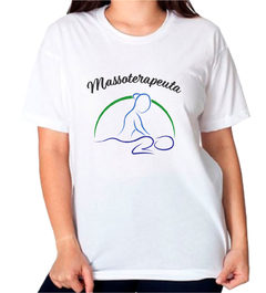 1 Camiseta personalizada branca personalizada massoterapeuta