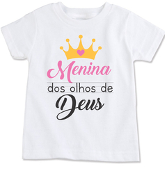 Camisa personalizada infantil menina dos olhos de Deus