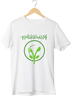 Camiseta branca personalizada profissão nutricionista