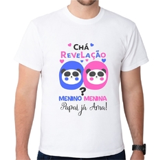 Camiseta Personalizada Chá Revelação Papai já ama Pandas