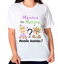 Camiseta personalizada ursinhos mamãe ansiosa verde e lilás