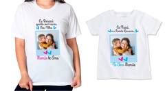 Camisetas personalizadas mãe e filho eu renasci quando você nasceu