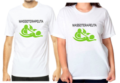 1 Camiseta personalizada unissex profissão massoterapeuta