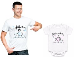 Kit camisa + body filha de peixe peixinho é