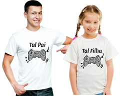 Kit 2 Camisas Divertidas Tal Pai Tal Filha Gamer