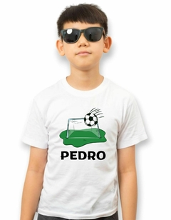 Camisa Personalizada Infantil Futebol com baliza e nome