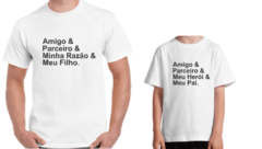 Kit 2 camisetas personalizadas Meu Filho Meu Pai