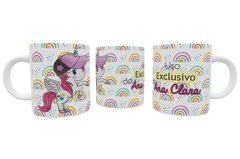 Caneca unicórnio boné com nome - polímero - comprar online