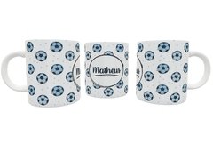 Caneca infantil bolas de futebol personalizada com nome na internet