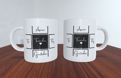 Caneca jogo da velha família - comprar online