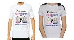 Kit 2 Camisas Personalizadas Revelação Elefantinhos