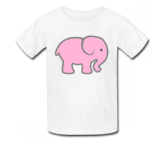 Camisa infantil elefantinho rosa