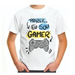 Camiseta divertida sou gamer menino