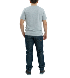 REMERA ALGODON 100% PEINADO GRIS MELANGE - SB SHOP