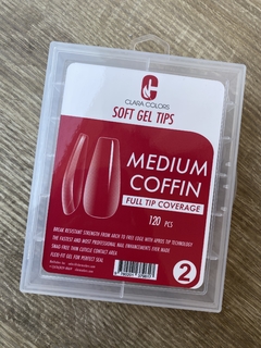 TIPS SOFT GEL COFFIN MÉDIUM 120 UNI.