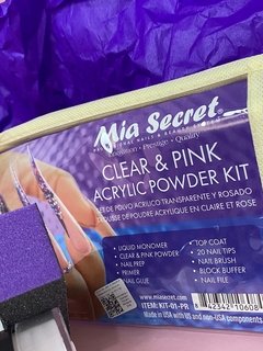 KIT ACRILICO CLEAR/PINK MIA SECRET - comprar online