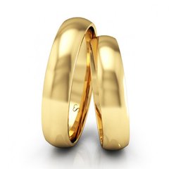 Aliança tradicional (par) em ouro 18k 4mm