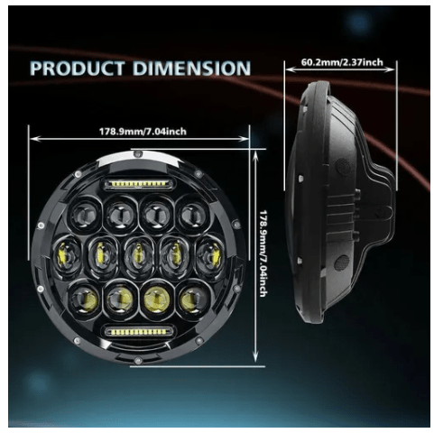 Faro Led Moto Optica 7 Pulgadas Alta Y Baja Adaptable