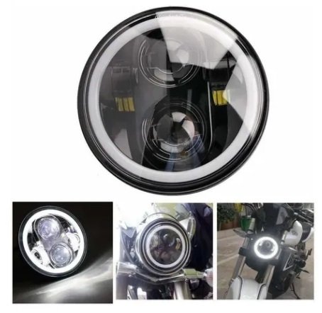 Faro Led Moto Optica 7 Pulgadas Alta Y Baja Adaptable