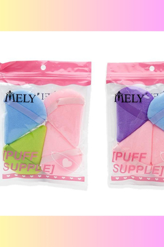 ESPONJA TRIANGULAR DE MAQUILLAJE MELY X4 - comprar online