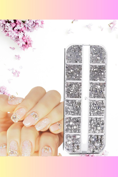 SET DE STRASS PLATEADO VARIAS MEDIDAS (MELY) - tienda online