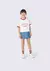 Shorts Saia Jeans Infantil Menina - Azul