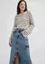 Saia Jeans Midi Cargo Com Fenda Frontal - comprar online